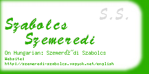 szabolcs szemeredi business card